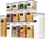 CHEFSTORY Airtight Food Storage Containers Set, 14 PCS Kitchen Storage Containers with Lids for Flour, Sugar and Cereal, Plastic Dry Food Canisters for Pantry Organization and Storage - Image 2