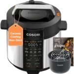 COSORI Pressure Cooker 6QT, Stainless Steel, 9-in-1 Multi Cooker, 12 Safety Features, Ceramic Inner Pot, Rice, Slow Cook, Sous Vide, Saute, 1100W - Image 2