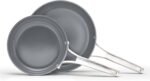 Calphalon® Premier Ceramic Nonstick 8" and 10" Frying Pan Set, Mushroom Grey - Image 2