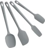 ChefAide 4 Pieces Silicone Spatula Set, Food Grade Rubber Spatula, Upgrade Strong Handle with Ergonomic Grip, Heat Resistant for Nonstick Cookware, Cooking - Image 2