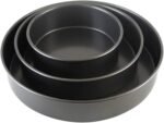 Chicago Metallic Professional 3-Piece Round Cake Pan Set of 6, 8, 10 inch Premium Nonstick Bakeware, Heavy-Weight Carbon Steel for Even Baking, Perfect for Layer Cakes - Image 2