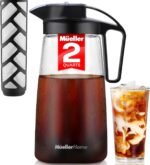 Cold Brew Coffee Maker, 64 oz Tritan Fortified Pitcher, Pour Spout Handle Lid, Resilient & Leak-Proof for Iced Coffee Tea - Image 2