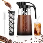 Cold Brew Coffee Maker, 70 oz (2100 ml) BPA Free Tritan Pitcher, Iced Coffee Maker and Tea Brewer, 100% Leak-Proof, Easy to Clean Reusable Mesh Filter, Black - Image 2
