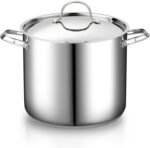 Cooks Standard 18/10 Stainless Steel Stockpot 12-Quart, Classic Deep Cooking Pot Canning Cookware with Stainless Steel Lid, Silver - Image 2