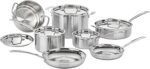 Cuisinart 12-Piece MultiClad Pro Triple Ply Stainless Steel Cookware Set, Heat Surround Technology, Cool Grip Handles, Oven Safe to 500°F, MCPS-12N, Silver - Image 2