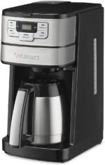 Cuisinart Automatic Grind & Brew 10-Cup Coffee Maker with Blade Grinder, Programmable Coffee Machine Glass Carafe with 1-4 Cup Setting, Brew Pause, Grind-Off Option, DGB-450NAS, Black/Stainless Steel - Image 2