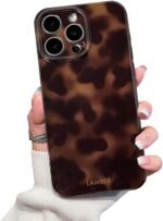 Cute Phone Case for iPhone 16 Pro Case Amber Leopard Full Camera Protective Slim Shockproof Aesthetic-Brown Amber - Image 2