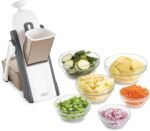 Dash Safe Slice® Mandoline - Compact, Foldable Food Slicer - Slice, Dice, Julienne & More - Perfect for Quick Food Prep - Recipe Guide Included - Cool Grey - Image 2