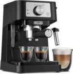 De'Longhi Stilosa Manual Espresso Machine, Compact Coffee Maker, 15 Bar Pump Pressure, Manual Milk Frother Steam Wand for Authentic Single & Double Espresso, Lattes & Cappuccinos, Tamper Included - Image 2