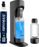 DrinkMate Sparkling Water and Soda Maker, Carbonates ANY Drink, Includes One 1L and One 0.5L Re-usable BPA-free Carbonating Bottles, 60L CO2 Cylinder and Patented Fizz Infuser, Matte Black - Image 2