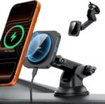 ESR for MagSafe Car Mount Charger, for Magsafe Car Charger, Dashboard Suction Cup Magnetic Car Mount, 360° Rotation, Magnetic Car Phone Holder for iPhone 17/16/15/14/13/12, S25, Fast Charging - Image 2