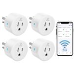 Eightree Smart Plug 5GHz & 2.4GHz, Smart Outlet WiFi Socket with APP Remote Control, Compatible with Alexa & Google Home, 4 Packs - Image 2