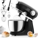 Electactic Stand Mixer With 12 Speed,5.3 Quart Electric Mixer With Tilt Head, Kitchen Mixer for Daily Use with Egg Whisk,Dough Hook,Flat Beater,BLACK - Image 2