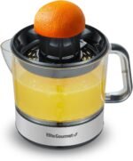 Elite Gourmet ETS326 BPA-Free 40-Watt Electric Citrus Juicer, Compact, Large Volume, Pulp Control, Oranges, Lemons, Limes, Grapefruits with Easy Pour Spout, 24oz, Black/Stainless Steel - Image 2