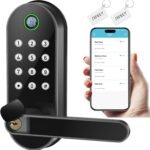 Fingerprint Smart Door Lock with Handle & Keypad – Bluetooth Keyless Entry for Front Door, Home, Kids, Guests, Airbnb & Rental, App + Code Access, Compatible with Alexa & Google, Easy DIY Install - Image 2