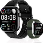 Fitness Smartwatch for Women & Men with Built-in GPS, AMOLED Display - Heart Rate, Blood Oxygen & Sleep Monitoring, Step Counter, Bluetooth Call, 50m Waterproof, iPhone & Android Compatible (Black) - Image 2