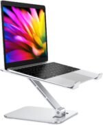 Foldable Laptop Stand, Height Adjustable Ergonomic Computer Stand for Desk, Aluminum Portable Laptop Lecterns Riser Notebook Mount Compatible with MacBook Pro Air, HP, Dell 10-16" - Image 2