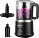 Food Chopper, 4 Cup Mini and Fast Food Processor, Electric Meat Grinder with 2 Speed, 4 Stainless Steel Blades, and Whisk, 400W Power for Chopping, Mixing, Emulsifying, Puree and Whisking, BPA-Free - Image 2