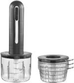 Food Processors, Electric Vegetable Chopper & Mini Food Processor, Food Chopper With Meat Grinder & Vegetable Chopper, 24.4x9.3cm(Black) - Image 2