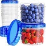Freezer Storage Containers, [6 Pack-16 Oz] Airtight Plastic Food Storage Containers with Twist Top Lids, Soup, Meal Prep Containers | BPA Free | Stackable | Leakproof | Microwave/Dishwasher Safe - Image 2