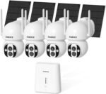 GAIEXCE Solar Home Security Camera System Wireless Outdoor, 4 Cam Kit with Base Station, No Subscription, Local Storage, Expandable 10CH, 2K 360° Pan Tilt, Color Night Vision, Works Offline, 2.4G/5G - Image 2