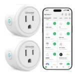 GHome Smart Plug, WiFi Smart Plugs Work with Alexa and Google Home, Smart Outlet Timer with APP Remote Control, 2.4GHz Wi-Fi Only, No Hub Required, ETL FCC Listed, White - Image 2