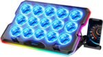 Gaming Laptop Cooling Pad, Laptop Cooler with 15 Quiet Fans for 12-17.3 Inch Notebook, Slim Portable Laptop Cooling Stand with 7 Height Adjustable, 2 USB Ports, Phone Stand - Image 2