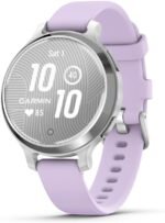 Garmin Lily® 2 Active, Small and Stylish Smartwatch, Built-in GPS, Hidden Display, Patterned Lens, Up to 9 Days Battery Life, Silver with Purple Jasmine Silicone Band - Image 2