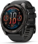 Garmin fēnix® 8 – 51 mm, AMOLED, Sapphire, Premium Multisport GPS Smartwatch, Long-Lasting Battery Life, Dive-Rated, Built-in LED Flashlight, Carbon Gray DLC Titanium with Pebble Gray Band - Image 2