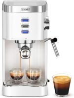 Gevi Professional Espresso Machine 20 Bar, Compact Latte & Cappuccino Machine with Milk Frother Steam Wand, Adjustable Shot Volume, White (Ideal Gift Choice) - Image 2