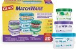 Glad GladWare Matchware Food Storage Containers, Value Pack - BPA Free Containers and Lids in a Variety of Sizes to Hold and Store Food - With Glad Lock Tight Seal, 20 Count - Image 2