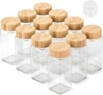 Glass Spice Jars and Bamboo Lids (12 x 4oz) Spice Containers with Shaker Inserts - Add-On Pack Without Labels or Accessories - Image 2