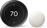 Google Nest Learning Thermostat (4th gen) + Nest Temperature Sensor (2nd gen) - Obsidian - Image 2