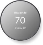 Google Nest Thermostat - Smart Thermostat for Home - Programmable Wifi Thermostat - Charcoal - Image 2