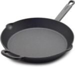 GreenPan x Bobby Flay 12” Cast Iron Pre-Seasoned Skillet with Helper Handle, Professional Grade Heavy Duty, Induction, Pour Spouts, Versatile Stovetop, Oven, BBQ Grill Fire, Indoor/Outdoor Use, Black - Image 2
