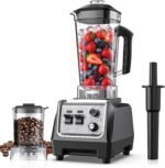 H-Duka 1800W Blender for Smoothies with 70oz Pitcher & 20oz Grinder 28000 RPM High Speed Countertop Blenders for Kitchen for Ice Crushing, Frozen Fruits, Nut Butter Multiple Speeds & 1-5 Min Timer - Image 2