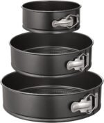HIWARE Springform Pan Set of 3 Non-stick Leakproof Round Cake Pan Set Includes 3 Pieces 6" 8" 10" - Image 2