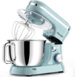 HOWORK Electric Stand Mixer,10+p Speeds Kitchen Mixer With 6.5QT Stainless Steel Bowl,Dough Hook, Wire Whip & Beater,for Most Home Cooks(Blue) - Image 2