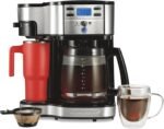 Hamilton Beach 2-Way Programmable Coffee Maker, 12 Cup Glass Carafe And Single Serve Coffee Maker, Black with Stainless Steel Accents, 49980RG - Image 2
