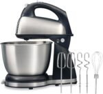 Hamilton Beach Classic Stand and Hand Mixer, 4 Quarts, 6 Speeds with QuickBurst, Bowl Rest, 290 Watts Peak Power, Black and Stainless - Image 2