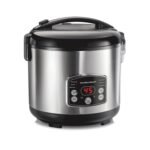 Hamilton Beach Digital Programmable Rice Cooker & Food Steamer, 14 Cups Cooked (7 Uncooked) With Steam & Rinse Basket, Stainless Steel (37548) - Image 2