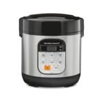 Hamilton Beach Digital Programmable Rice Cooker & Food Steamer, with Slow Hard-Boiled Egg Functions, Egg/Steam Tray, Small & Compact, 6 Cups Cooked (3 Uncooked), Stainless Steel (37524) - Image 2