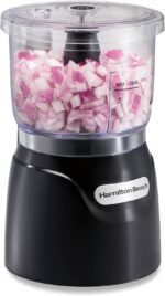 Hamilton Beach Electric Vegetable Chopper & Mini Food Processor, 3-Cup, 350 Watts, for Dicing, Mincing, and Puree, Black (72850) - Image 2