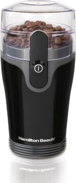 Hamilton Beach Fresh Grind Electric Coffee Grinder for Beans, Spices and More, Stainless Steel Blades, Removable Chamber, Makes up to 12 Cups, Black - Image 2