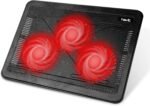 Havit HV-F2056 15.6-17 Inch Laptop Cooler Cooling Pad - Slim Portable USB Powered (3 Fans) (Black+Red) - Image 2