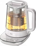 ICOOKPOT 1500W Titanium Hot Tea Maker Glass Electric Kettle with Infuser and Temperature Control, 1.5L Tea Maker Rapid Boiling,Programmable Control for your Favorite Teas and Coffee, Grey - Image 2
