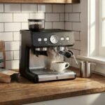 IDEALHOUSE IDEAHOUSE Professional Espresso Machine with Grinder - 20 Bar Pressure & 2.8l Removable Tank, Milk Frother for Latte/Cappuccino，Home/Office Use, Black - Image 2