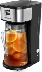 Iced Coffee Tea Maker With Reusable Filter Basket 3 QT Pitcher Iced Tea And Coffee Machine, Tea Makers For Iced Tea, Lattes, Lemonade And Flavored Water (3QT 2) - Image 2