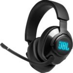 JBL Quantum 400 - USB over-ear gaming headset with game-chat balance dial, JBL QuantumSURROUND and DTS, Voice focus directional flip-up mic and memory foam ear cushions (Black) - Image 2