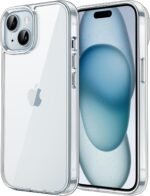 JETech Case for iPhone 15 6.1-Inch, Non-Yellowing Shockproof Phone Bumper Cover, Anti-Scratch Clear Back (Clear) - Image 2